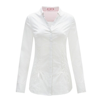 Long-Sleeved Blouse with Lacing