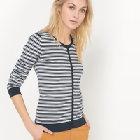 Long-Sleeved Cotton Cardigan