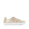 Metallic Perforated Low Top Trainers
