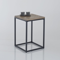 NOTTINGHAM Metal & Parquet Side Table