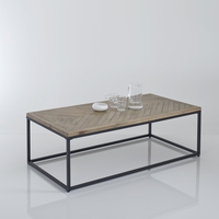 NOTTINGHAM Metal & Pine Parquet Coffee Table