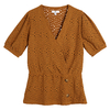 Openwork Wrapover Top with V-Neck
