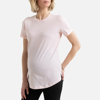 Organic Cotton Maternity T-Shirt with Crew-Neck and Short Sleeves