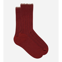 Pack of 2 Pairs of Crew Socks in Heart Print