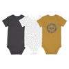 Pack of 3 Bodysuits in Organic Cotton,  Birth-3 Years
