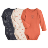 Pack of 3 Bodysuits in Organic Cotton,  Birth-3 Years