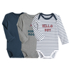 Pack of 3 Bodysuits in Organic Cotton,  Birth-3 Years