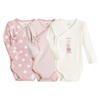 Pack of 3 Bodysuits in Organic Cotton,  Prem-2 Years