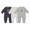 Pack of 3 Velour Sleepsuits,  Birth-3 Years