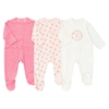 Pack of 3 Velour Sleepsuits,  Birth-3 Years