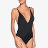 Plunge V-Neck Swimsuit with Straps