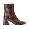 Python Print Ankle Boots with Block Heel