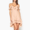 Ruffle Dress with Shoestring Straps