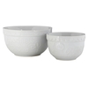 Set of 2 Round Mixing Bowls in White