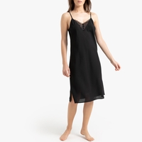Shoestring Strap Nightie with Lace Details