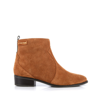 Sofia Suede Flat Ankle Boots