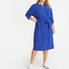 Tie-Waist Zipped Midi Dress