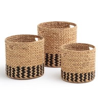 Water Hyacinth Baskets (Set of 3)