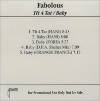 Fabolous Tit 4 Tat / Baby USA CD-R acetate CDR ACETATE