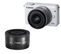 CANON EOS M10 Compact System Camera,  Wide-angle Zoom Lens & Pancake Lens Bundle