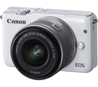 CANON EOS M10 Compact System Camera with 15-45 mm f/3.5-f/6.3 IS STM Wide-angle Zoom Lens - White,  White