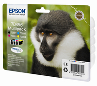 EPSON Monkey T0895 Cyan,  Magenta,  Yellow & Black Ink Cartridges - Multipack,  Cyan
