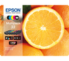 EPSON No. 33 Oranges 5-Colour Ink Cartridges - Multipack,  Black