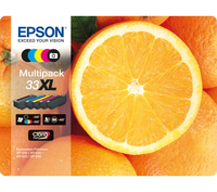 EPSON No. 33 Oranges XL 5-Colour Ink Cartridges - Multipack,  Black