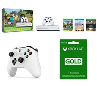 MICROSOFT Xbox One S with Minecraft Favourites,  Wireless Controller & Xbox LIVE Bundle