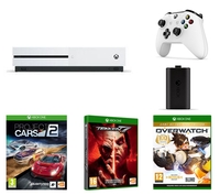 MICROSOFT Xbox One S,  Tekken 7,  Overwatch,  Project Cars 2,  Charge Kit & Wireless Controller Bundle