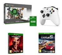 MICROSOFT Xbox One X,  3 Months Game Pass,  15 Months LIVE Gold,  Project Cars 2,  Tekken 7 & Wireless Controller Bundle,  Gold