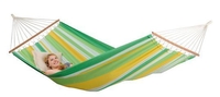 Brasilia Spreader Bar Single Hammock with Wooden Stand