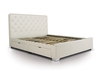 Four Drawer Bed King Size White Modern Style