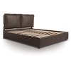 Front Drawer Bed Double Brown Modern Style