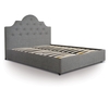 Front Drawer Bed Double Dark Grey Traditional Style