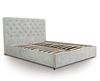 Front Drawer Bed Double Light Grey Modern Style