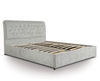 Front Drawer Bed Double Light Grey Modern Style
