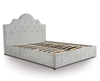 Front Drawer Bed Double Light Grey Traditional Style