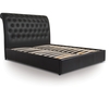 Front Drawer Bed King Size Black Contemporary Style