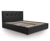 Front Drawer Bed King Size Black Modern Style