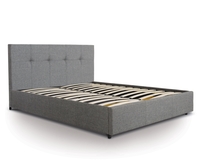Front Drawer Bed King Size Dark Grey Modern Style