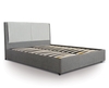 Front Drawer Bed King Size Dark Grey Modern Style