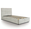 Front Drawer Bed Single Light Grey Contemporary Style