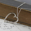 Bespoke Personalised Silver Heart Necklace