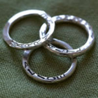 Bespoke Personalised Silver Word Ring