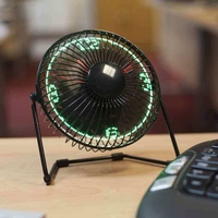 Desktop LED Clock Fan