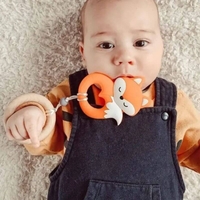 Fox Teething Bracelet - Red