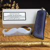Leather Moustache Comb and Keyring