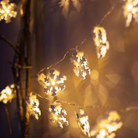 LED Light Up Snowflake Garland