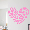 Leopard Print Heart Wall Sticker